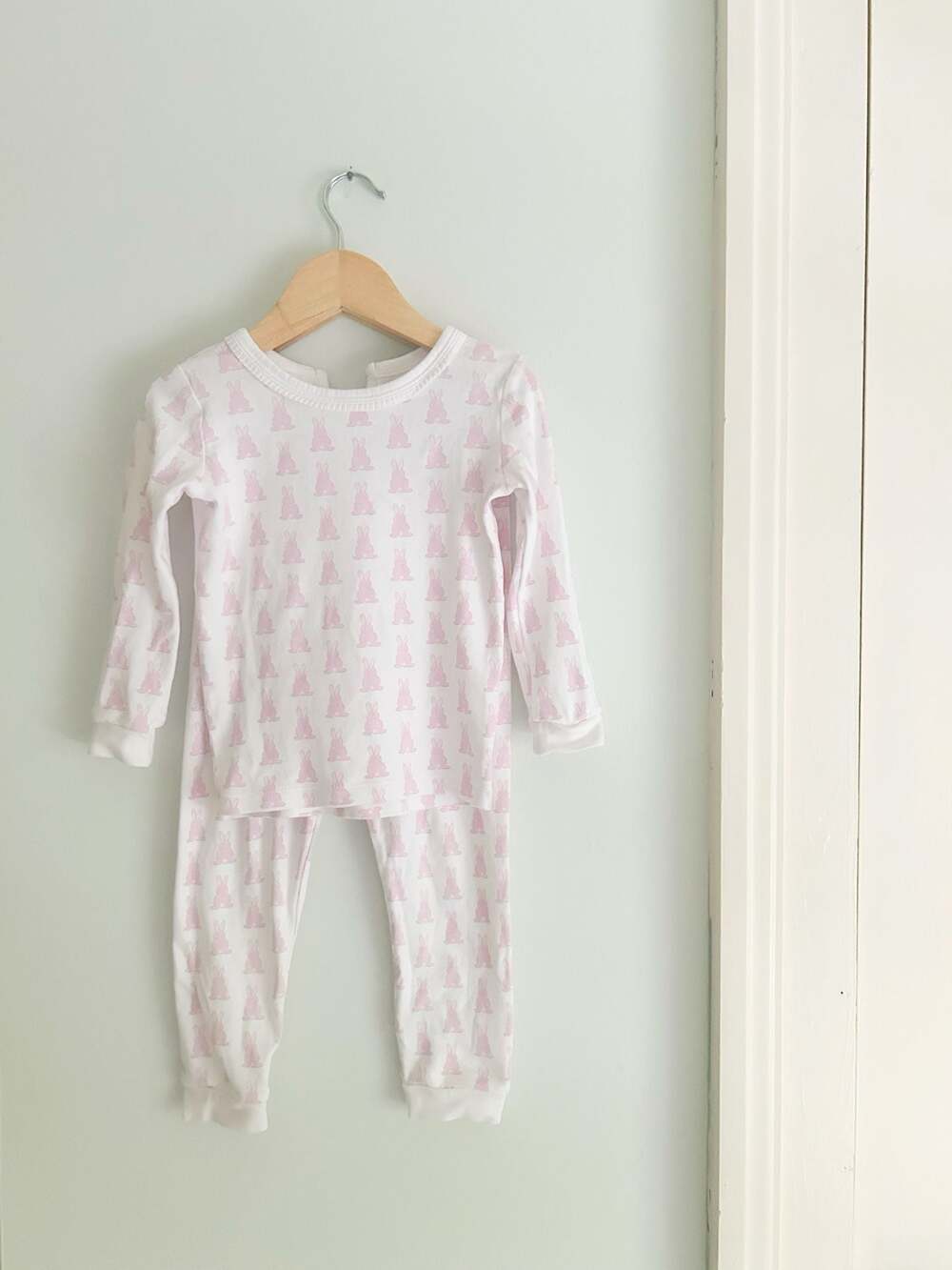 Lila and Hayes Pink Bunny Print Pima Cotton Pajama Set Size 4T